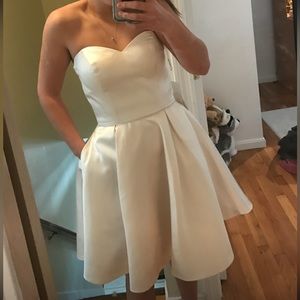 Cream Sherri Hill Mini Dress